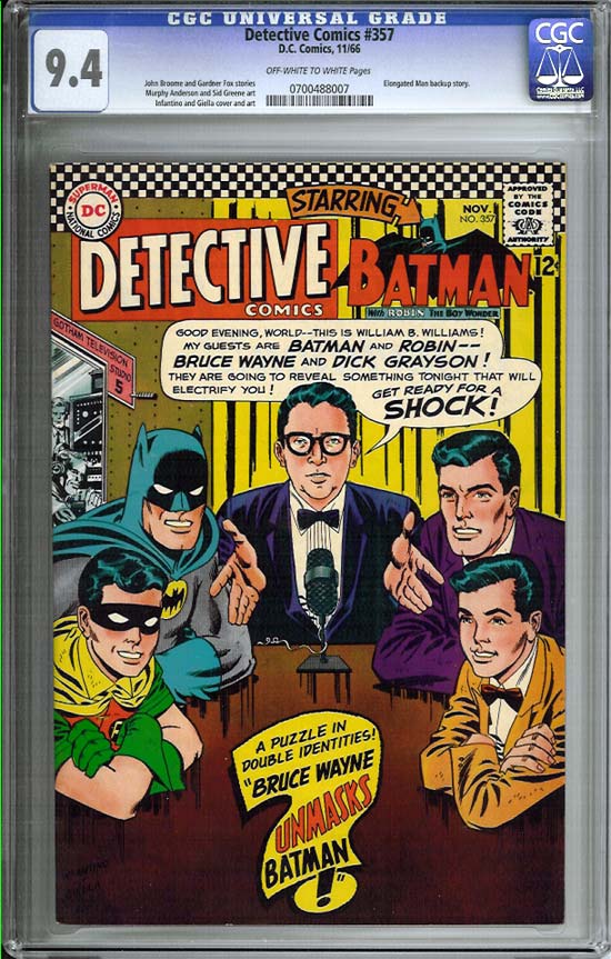 Detective Comics #357 CGC 9.4 ow/w