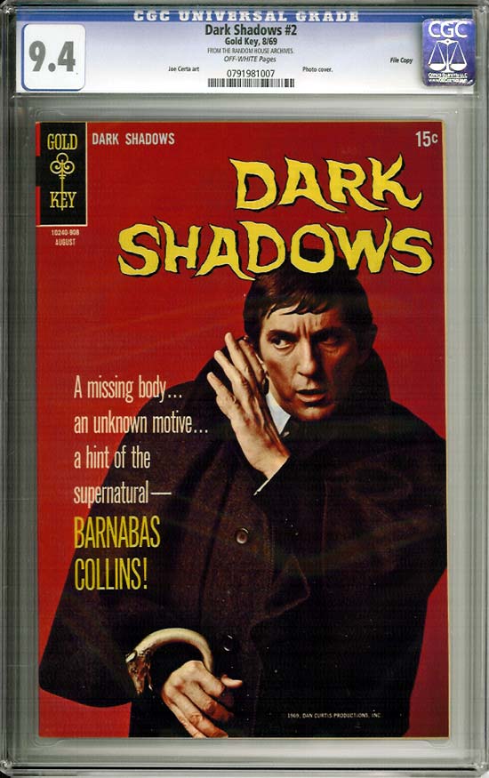 Dark Shadows #2 CGC 9.4 ow File Copy