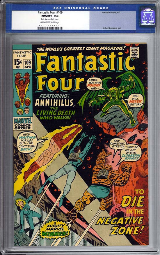 Fantastic Four #109 CGC 9.8 ow/w