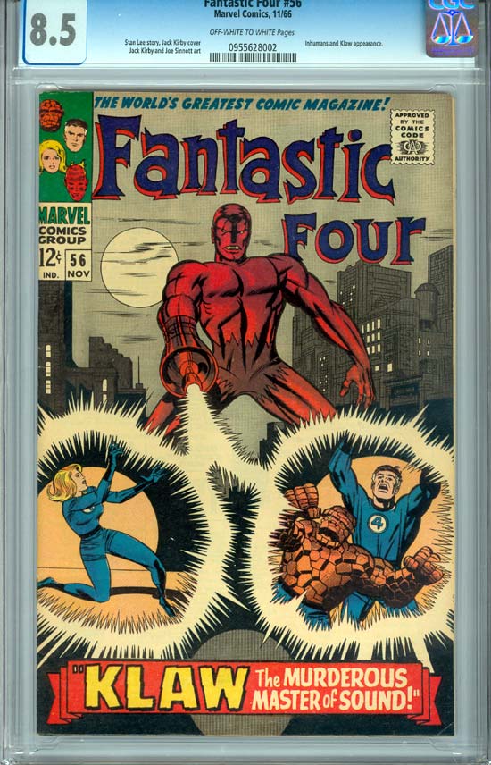 Fantastic Four #56 CGC 8.5 ow/w