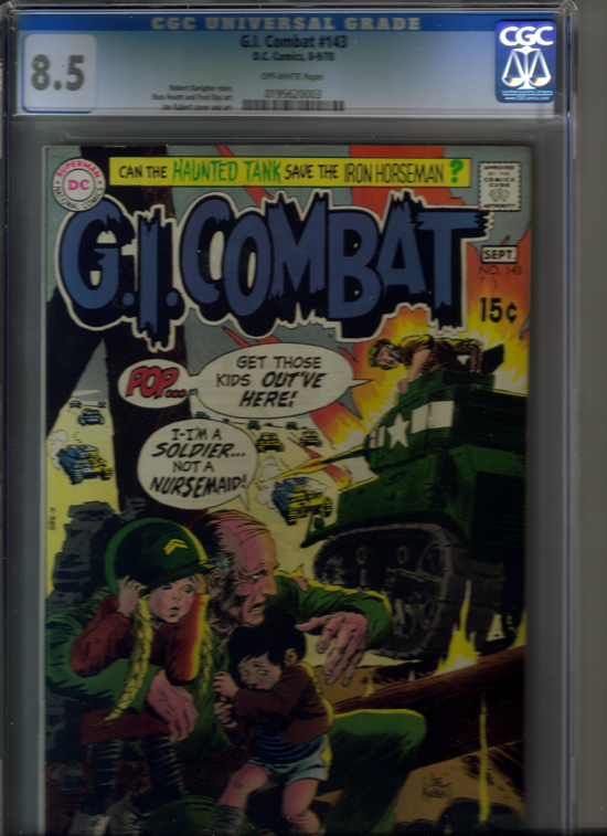 G.I. Combat #143 CGC 8.5 ow