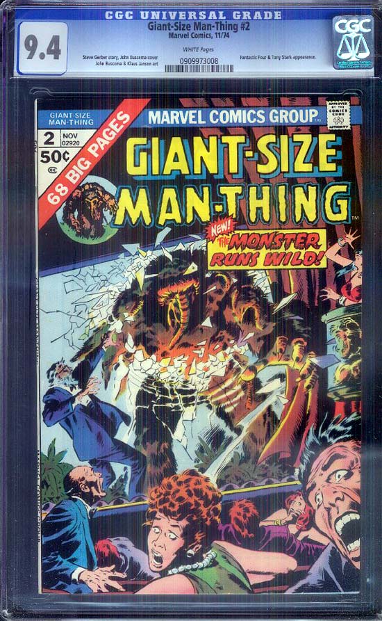 Giant-Size Man-Thing #2 CGC 9.4 w