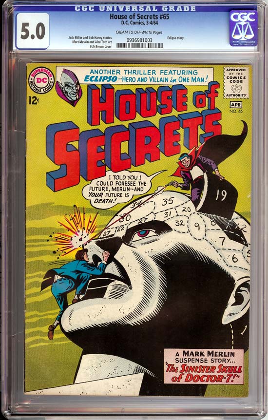 House of Secrets #65 CGC 5.0 cr/ow