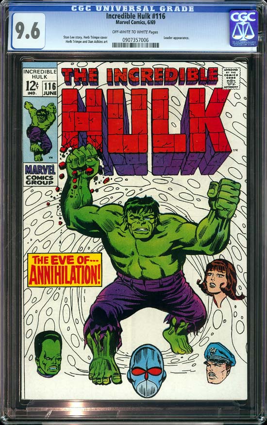 Incredible Hulk #116 CGC 9.6 ow/w