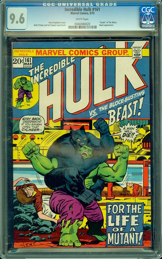 Incredible Hulk #161 CGC 9.6 w