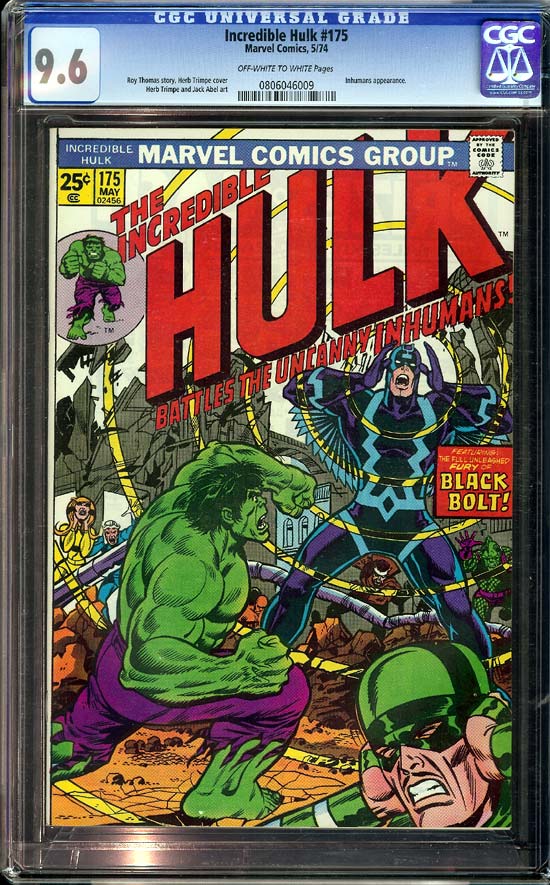 Incredible Hulk #175 CGC 9.6 ow/w