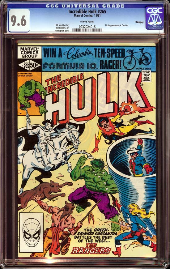 Incredible Hulk #265 CGC 9.6 w Winnipeg