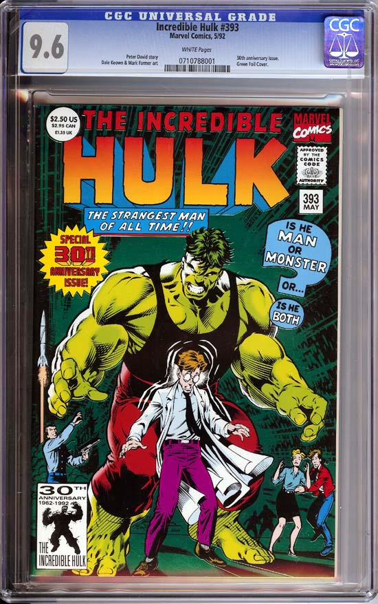 Incredible Hulk #393 CGC 9.6 w