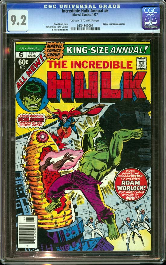 Incredible Hulk Annual #6 CGC 9.2 ow/w