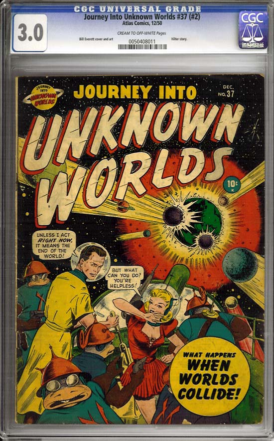 Journey Into Unknown Worlds #37 CGC 3.0cr/ow