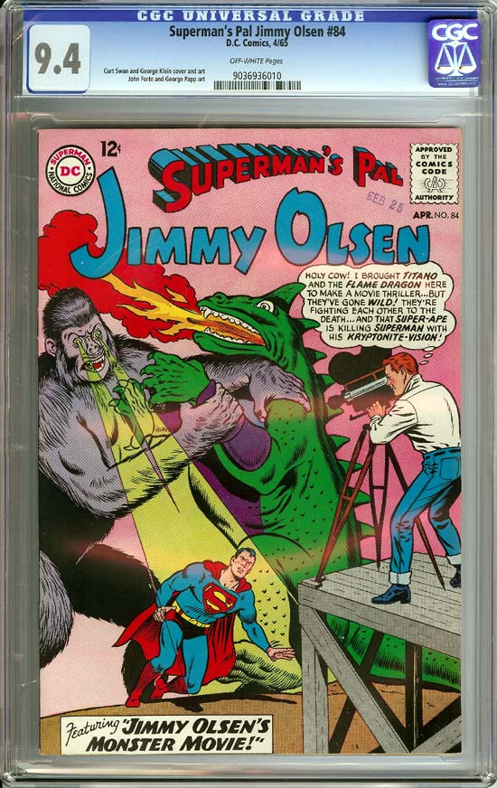 Superman's Pal Jimmy Olsen #84 CGC 9.4 ow