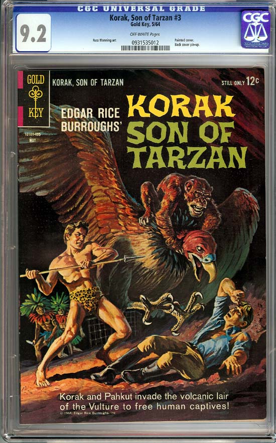 Korak, Son of Tarzan #3 CGC 9.2 ow Newsstand Collection