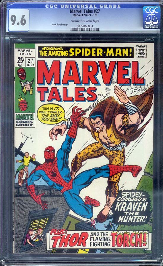 Marvel Tales #27 CGC 9.6ow/w