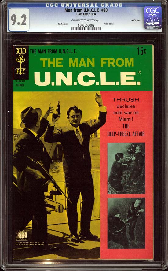 Man from U.N.C.L.E. #20 CGC 9.2ow/w Pacific Coast