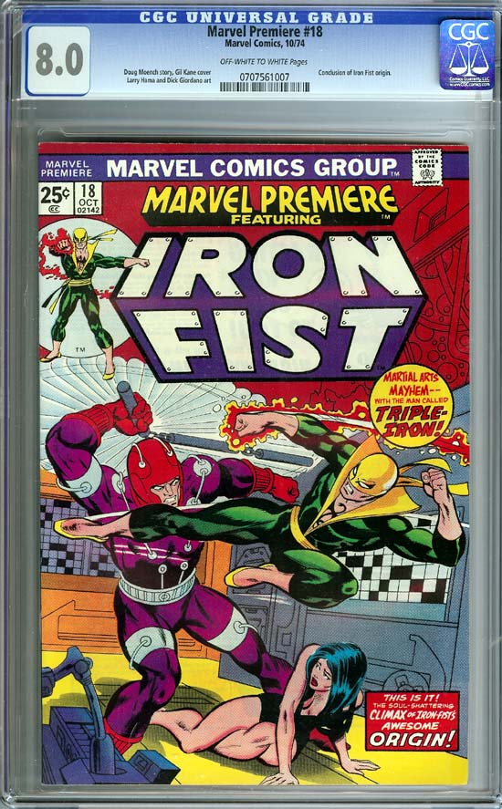 Marvel Premiere #18 CGC 8.0 ow/w