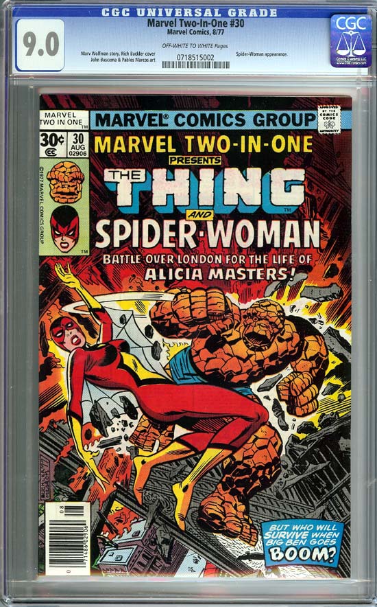 Marvel Two-In-One #30 CGC 9.0 ow/w