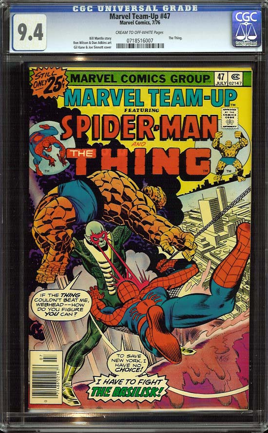 Marvel Team-Up #47 CGC 9.4cr/ow