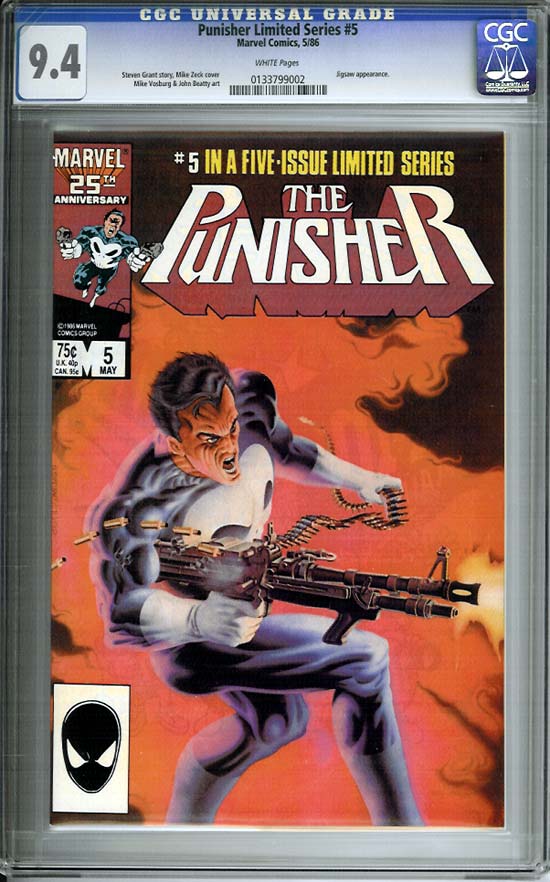 Punisher Limited Series #5 CGC 9.4w