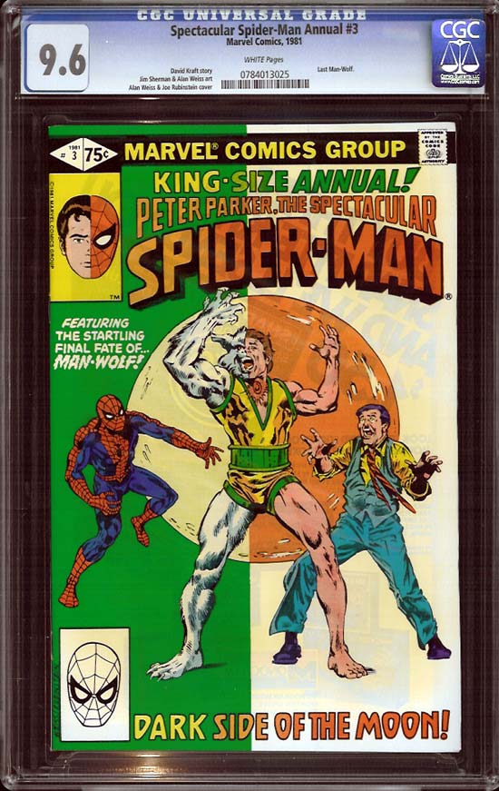 Spectacular Spider-Man Annual #3 CGC 9.6 w Winnipeg