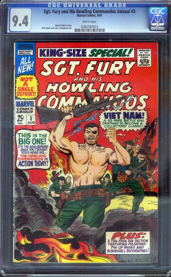 Sgt. Fury and His Howling Commandos Annual #3 CGC 9.4w