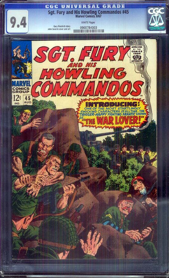 Sgt. Fury and His Howling Commandos #45 CGC 9.4 w