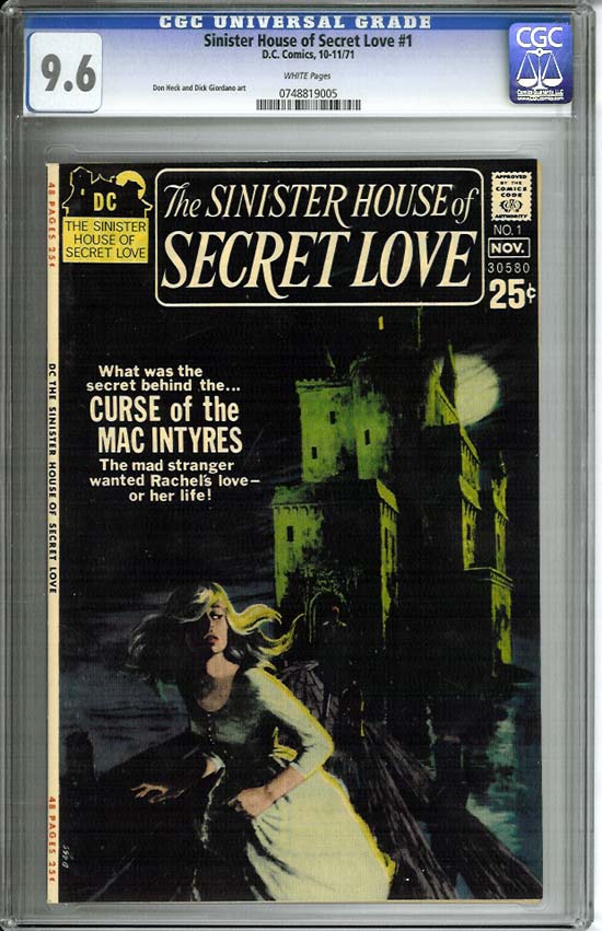 Sinister House of Secret Love #1 CGC 9.6w