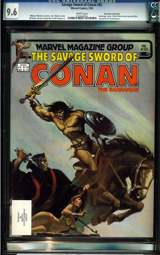 Savage Sword of Conan #85 CGC 9.6 w Don Rosa Collection