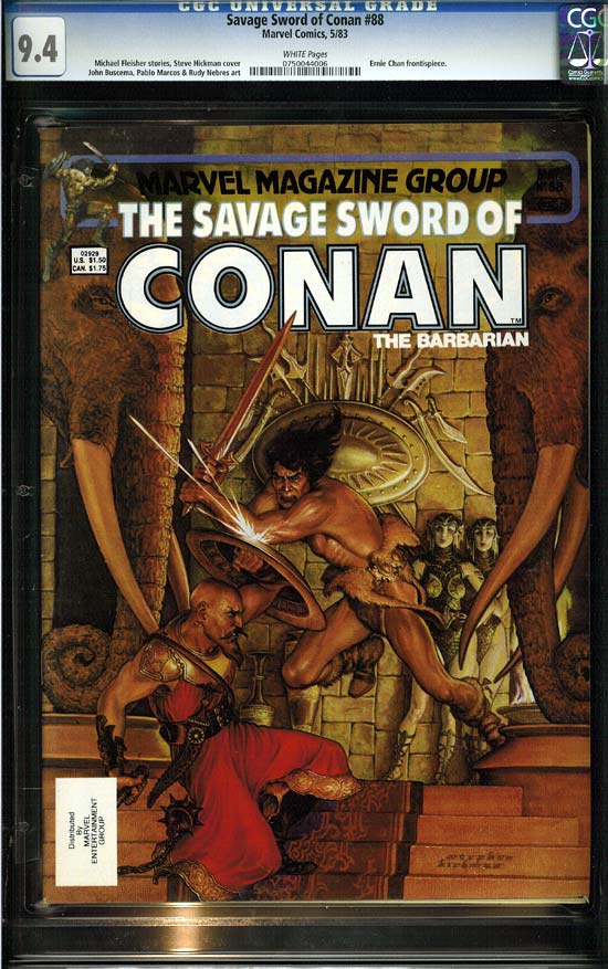 Savage Sword of Conan #88 CGC 9.4w