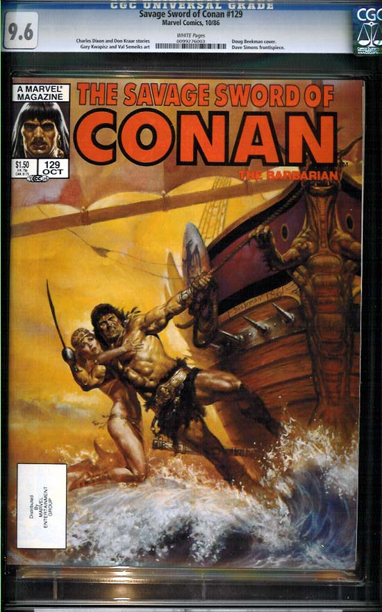 Savage Sword of Conan #129 CGC 9.6 w