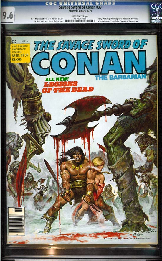 Savage Sword of Conan #39 CGC 9.6 ow