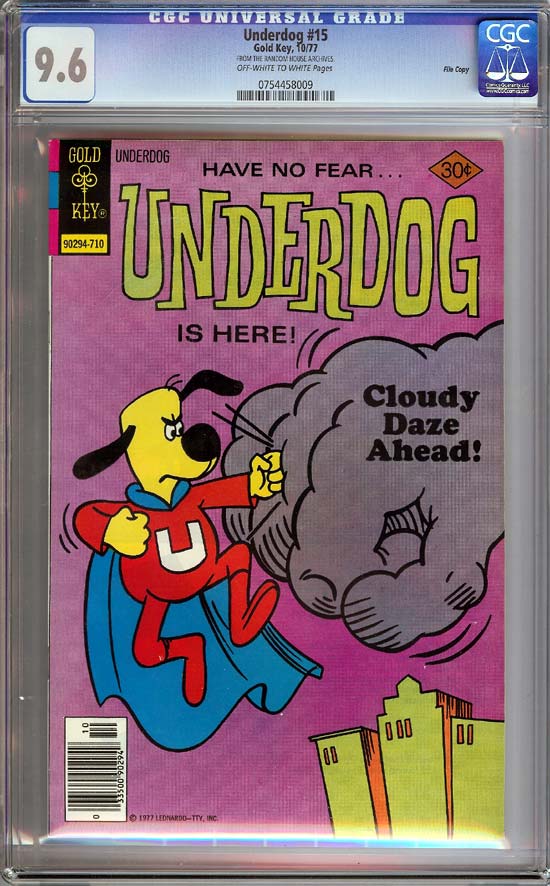 Underdog #15 CGC 9.6 ow/w File Copy