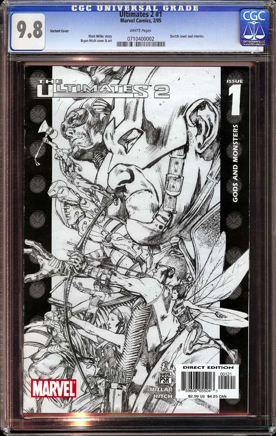 Ultimates 2 #1 CGC 9.8 w Sketch Cover