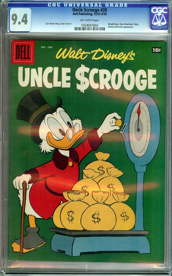 Uncle Scrooge #20 CGC 9.4 ow