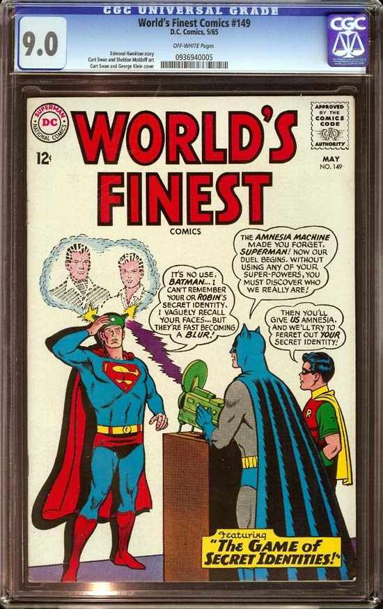 World's Finest Comics #149 CGC 9.0 ow