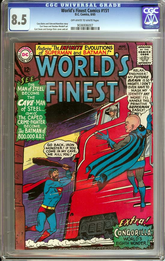 World's Finest Comics #151 CGC 8.5 ow/w