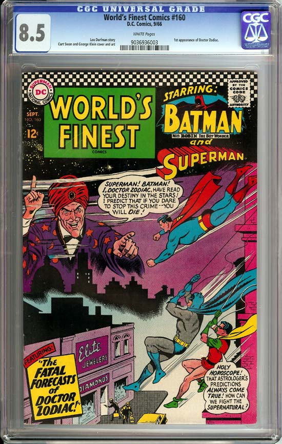 World's Finest Comics #160 CGC 8.5 w