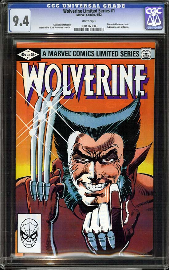 Wolverine Limited Series #1 CGC 9.4 w