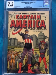 Auction Highlight: Captain America Comics #76 7.5 Off-White to White