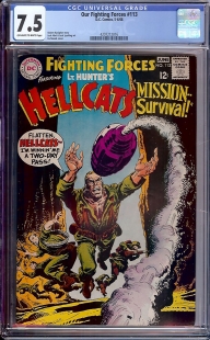 Auction Highlight: Our Fighting Forces #113 7.5 Off-White to White