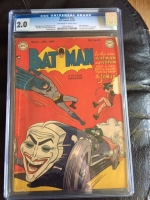 Batman #52 CGC 2.0 ow/w