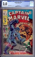 Captain Marvel #16 CGC 2.0 ow/w