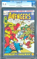 Avengers #95 CGC 9.4 ow/w