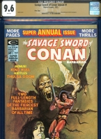 Savage Sword of Conan Annual #1 CGC 9.6 w Mass. Copy