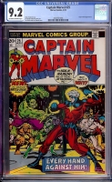 Captain Marvel #25 CGC 9.2 ow/w