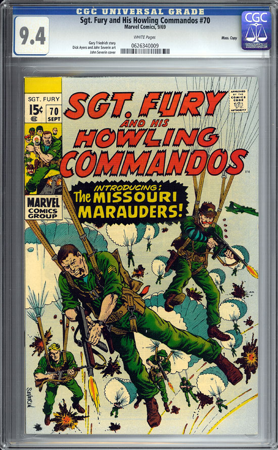 Sgt. Fury and His Howling Commandos #70 CGC 9.4 w Massachusetts