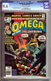 Omega the Unknown #4 CGC 9.4 ow/w Winnipeg